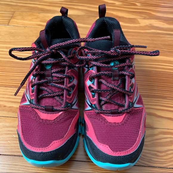 Merrell Capra Bolt hiking shoes in bright red sz 6 - Picture 3 of 8